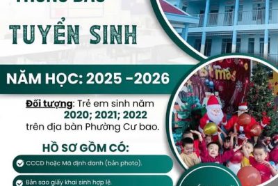Trường Mẫu giáo Vành Khuyên thông báo 📣                        🌻🌻🌻🌻🌻 🫶🏻TUYỂN SINH –  NĂM HỌC 2025 – 2026 🫶🏻 🏫  Địa điểm tuyển sinh: Trường MG Vành Khuyên-    04 Trương Hán Siêu, Phường Cưbao ( điểm trường chính) 🧸🧸 Năm học 2025 -2026 đã sắp bắt đầu, Quý Phụ Huynh nhanh chân đến đăng ký nhập học cho các bé yêu nhà mình nhé! Nhà trường bắt đầu tuyển sinh từ 1-15/8/2025. Xin cảm ơn PH đã đọc thông báo ♥️♥️